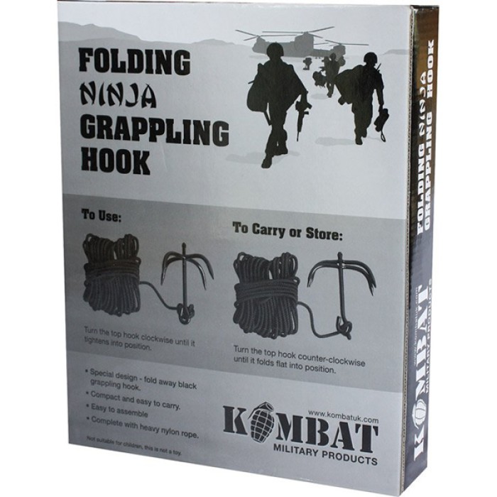 Ninja Grappling Hook and Rope - Military 4U Army Shop UK