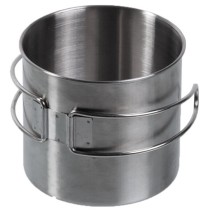 STAINLESS STEEL MUG WITH WIRE HANDLE