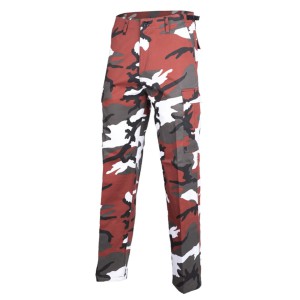 US BDU STYLE RANGER FIELD TROUSERS RED CAMO